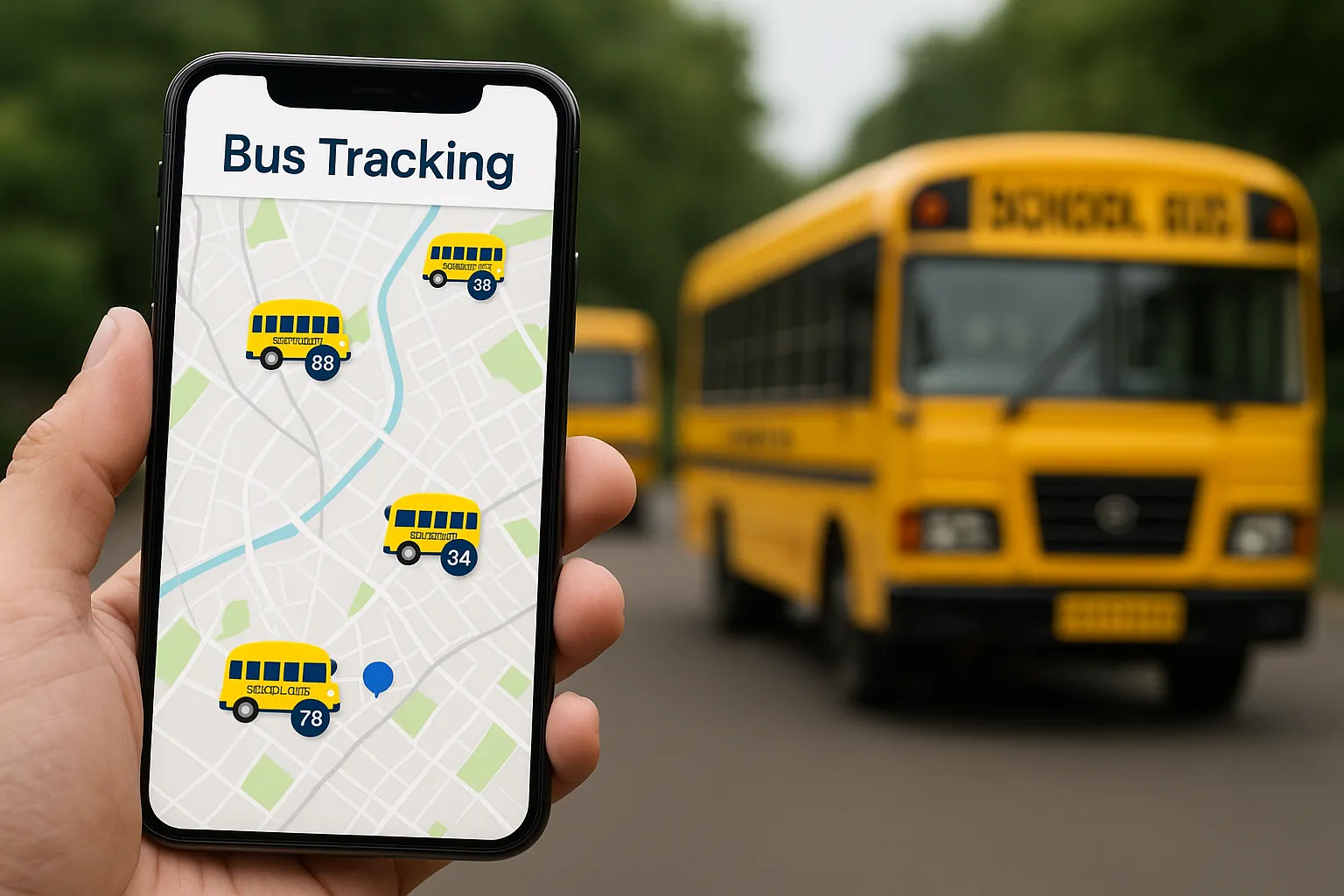 School bus tracking dashboard